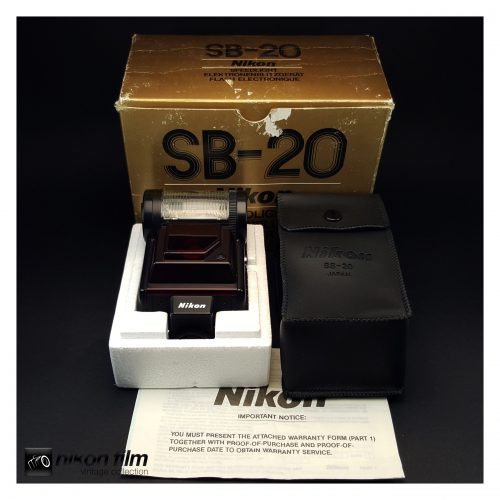 33049 Nikon SB 20 – F50F501 – TTL Flash Boxed 1 scaled